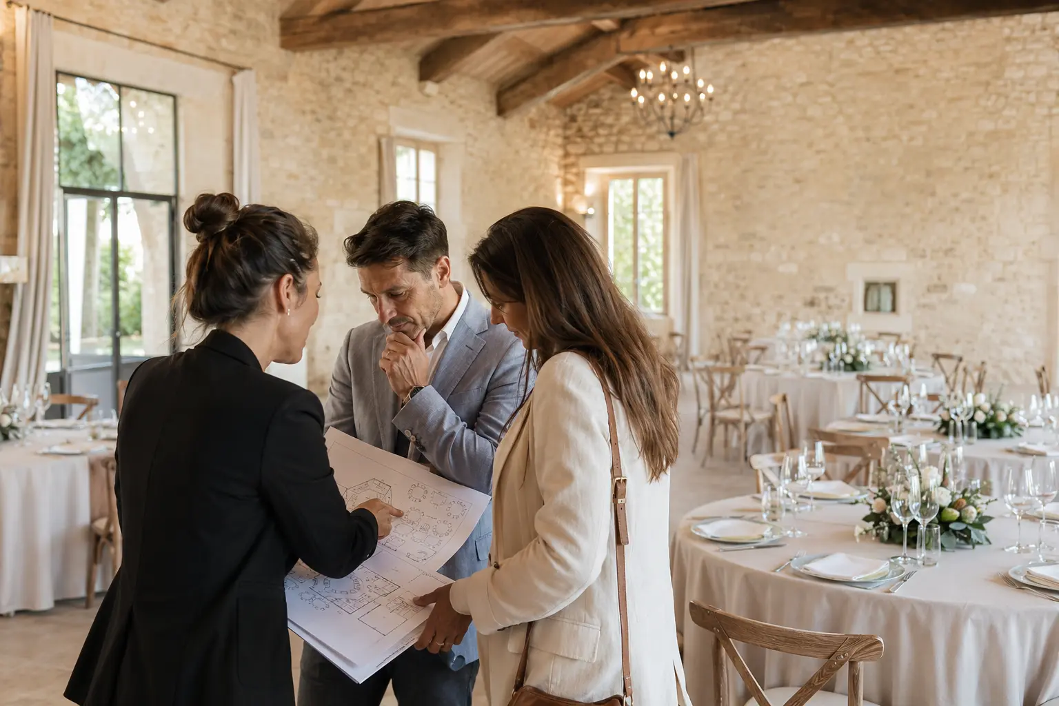 Illustration : Salle de réception : les questions à poser avant de réserver